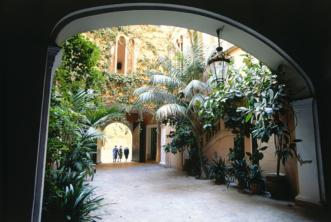 Inner courtyard, patio in Palma, Majorca, Spain