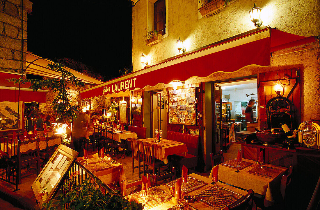 Restaurant, Nachtleben, Porto-Vecchio Corsica, Korsika, Frankreich