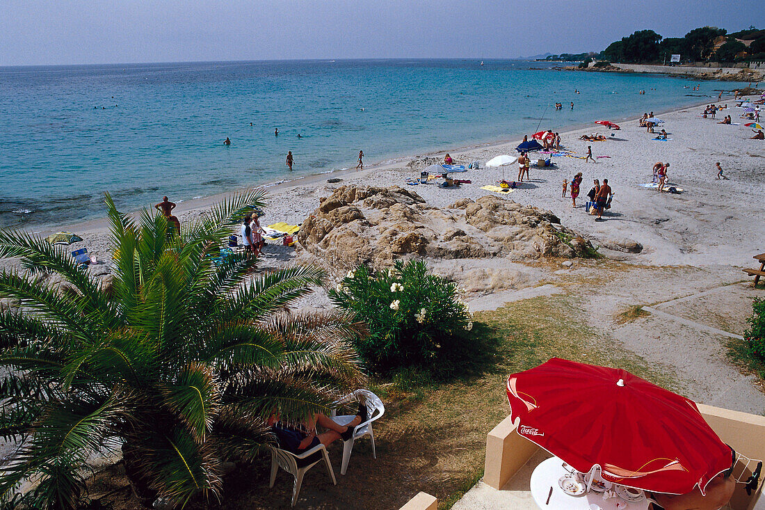 Strandleben, Marina de Vignola, near Ajaccio, Westküste, Korsika, Frankreich