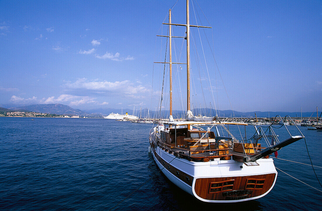 Yacht, Ajaccio Corsica, Korsika, Frankreich