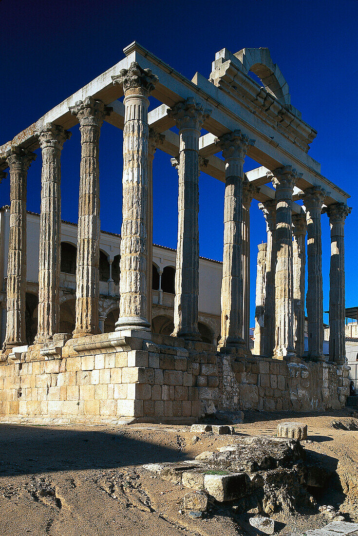 Templo de Diana, römische Tempel, Merida, Badajoz, Extremadura, Spanien