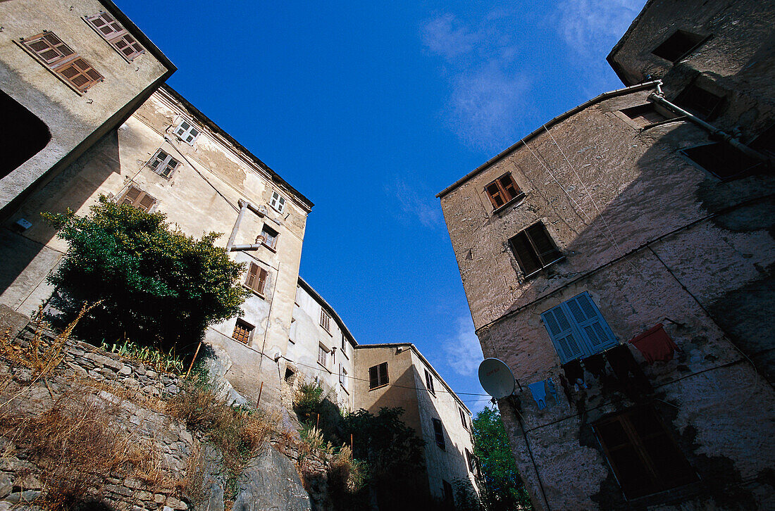 Allee, Old town, Corte, Korsika, Frankreich