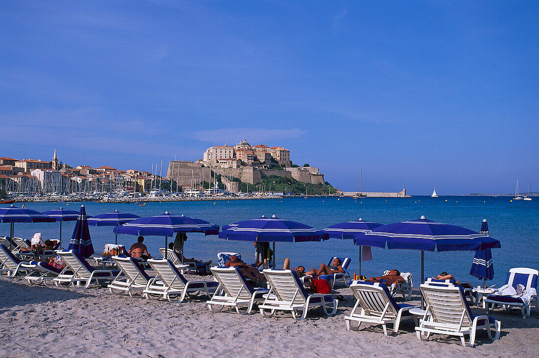 Citadel, Beach, Calvi, Corsica, France