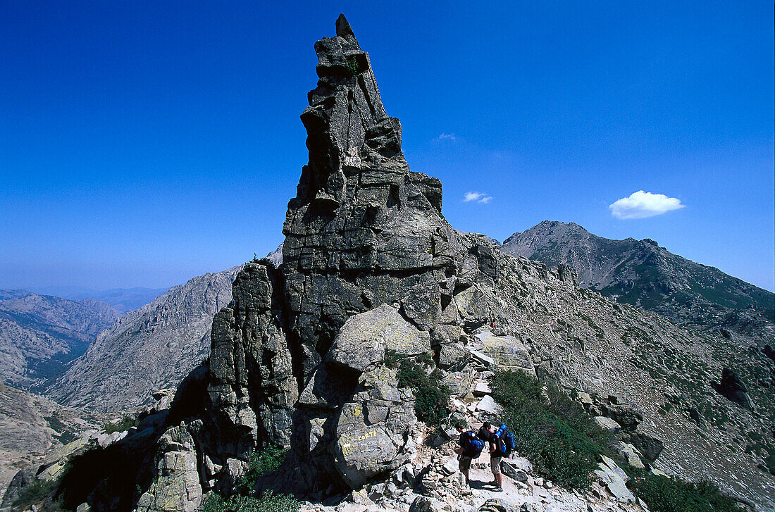 Hiking, GR 20, Tightrope Walk, Restonica Valley, Corsica, France