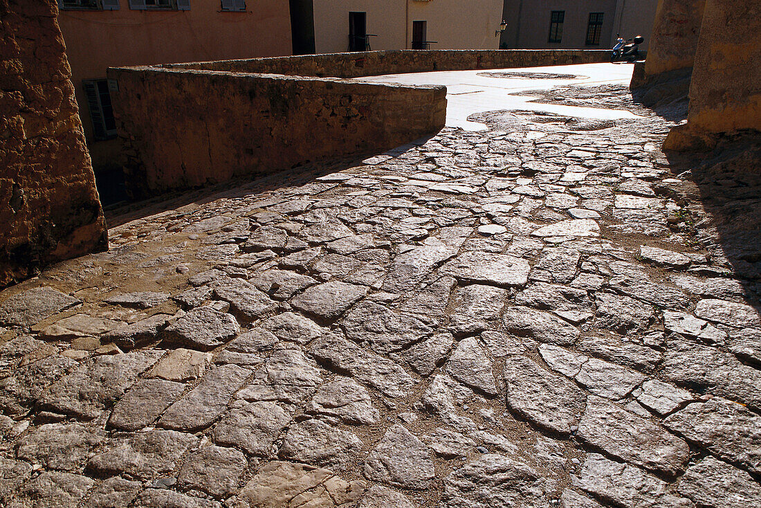 Pavement, Old Alley, Calvi Corsica, France