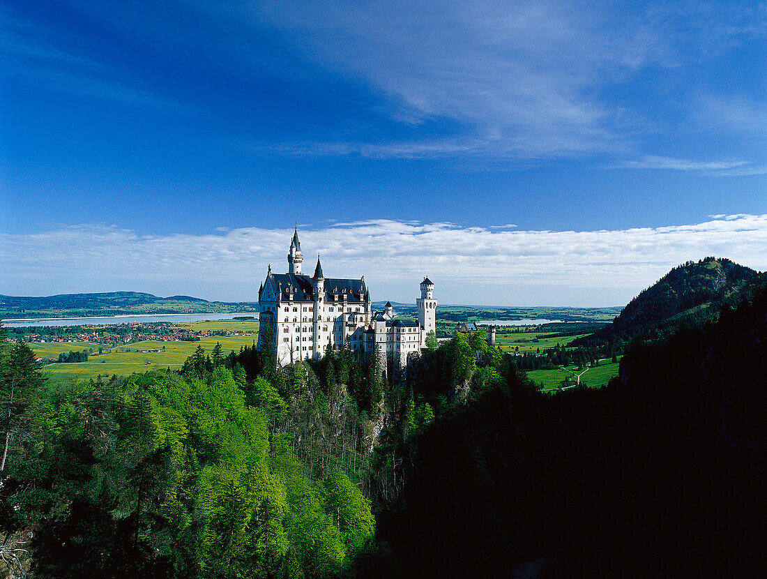 Castle Neuschwanstein, Allgaeu, Upper Bavaria, Bavaria, Germany