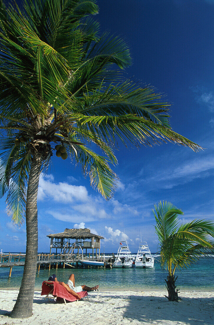 Bootssteg des Brac Reef Resort, Cayman Brac, Cayman Inseln, Karibik