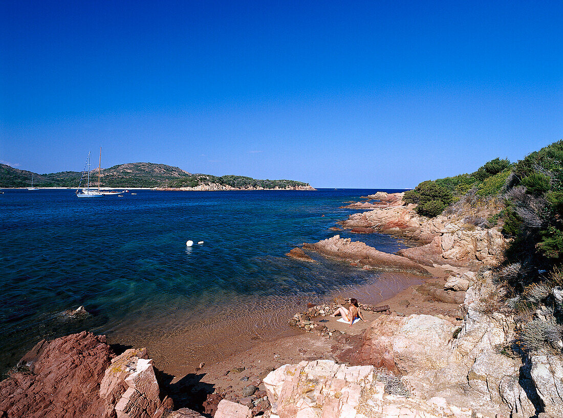 Beach, Baie de Rodinara, East coast near Porto-Vecchio Corsica, France