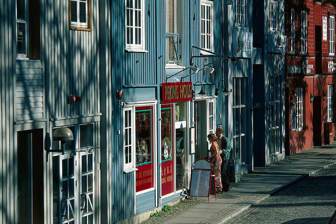 Street of Houses, Kloepmannsgata, Trondheim, South Trondelag Norway