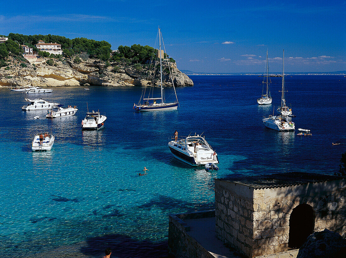 Bay, Cala Portais Vells, Costa de Calviá, Mallorca, Spain