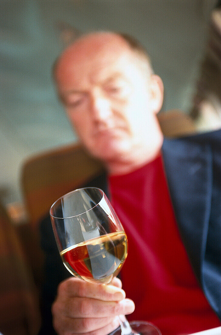Man with Wineglass, Food
