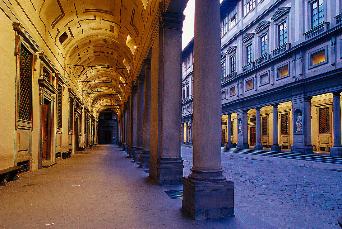 Arcades, Uffizi, Florence, Tuscany, Italy