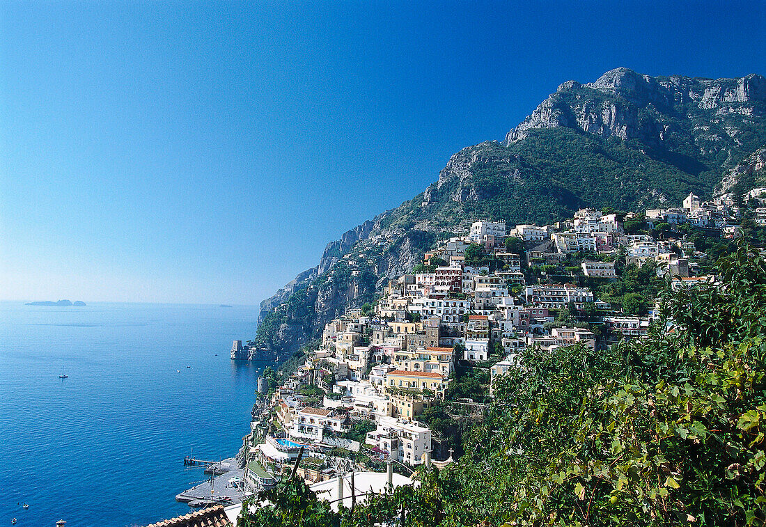 Altstadt von Positano, Historisches Viertel, Kampanien, Italien