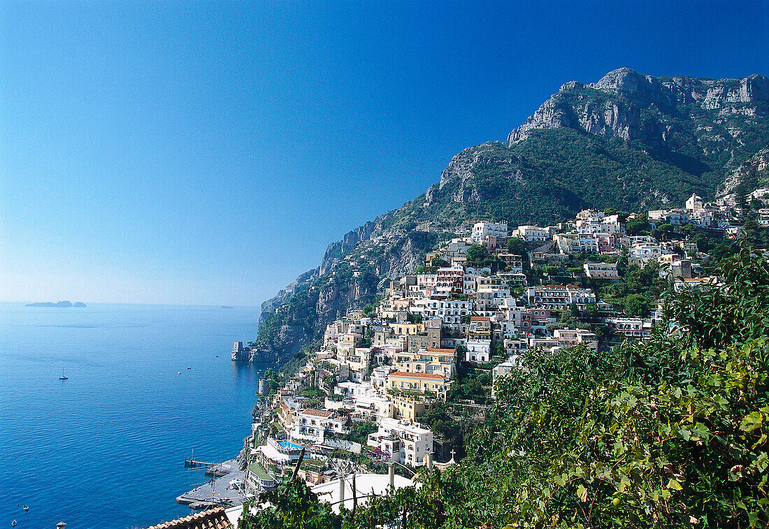 Old Town of Positano, Historic Quarter, Campagna, Italy