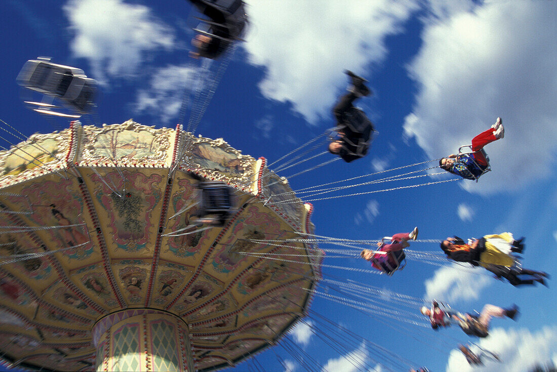 Kettenkarussell, Oktoberfest, München, Bayern, Deutschland