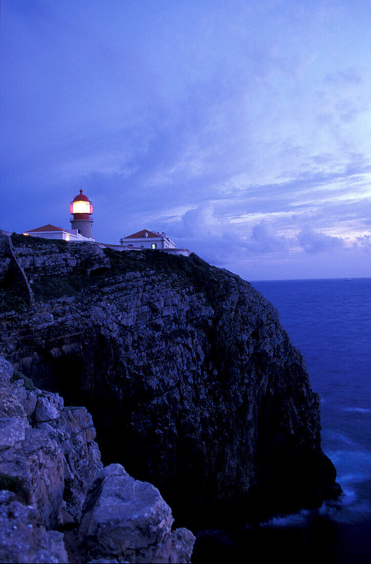 Leuchtturm Sao Vincente, Küste von Sao Vivente, Algarve, Portugal