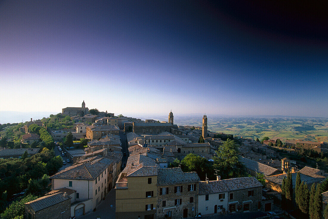 View over Montalcino, Montalcino, Toscana, Italy