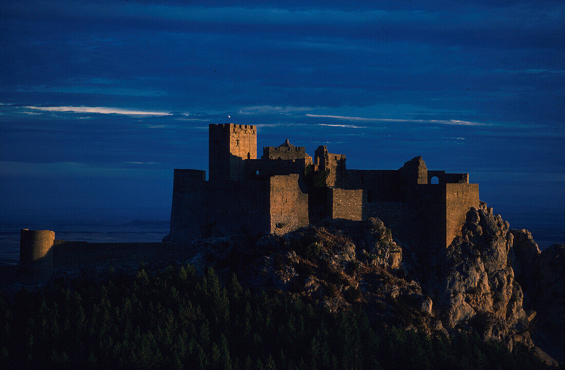 Castillo de Loarre, bei Ayerbe, Provinz Huesca Aragonien, Spanien, Europa