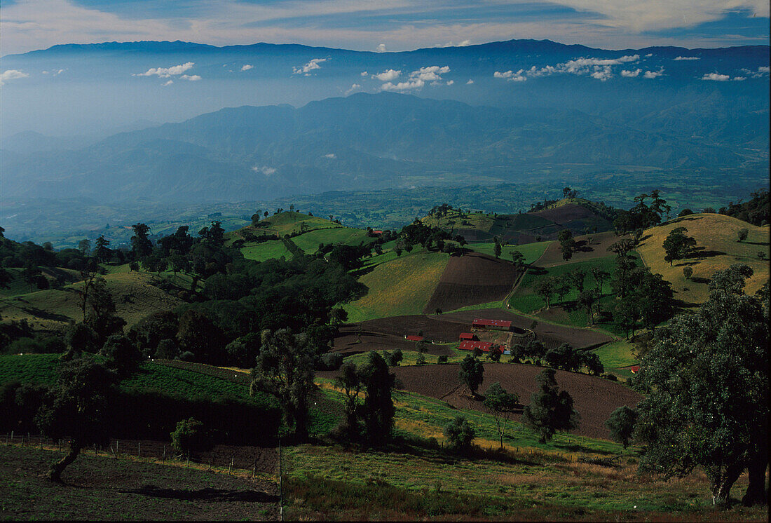 Blick vom Vulkan Irazú, Valle Central bei Cartago Costa Rica