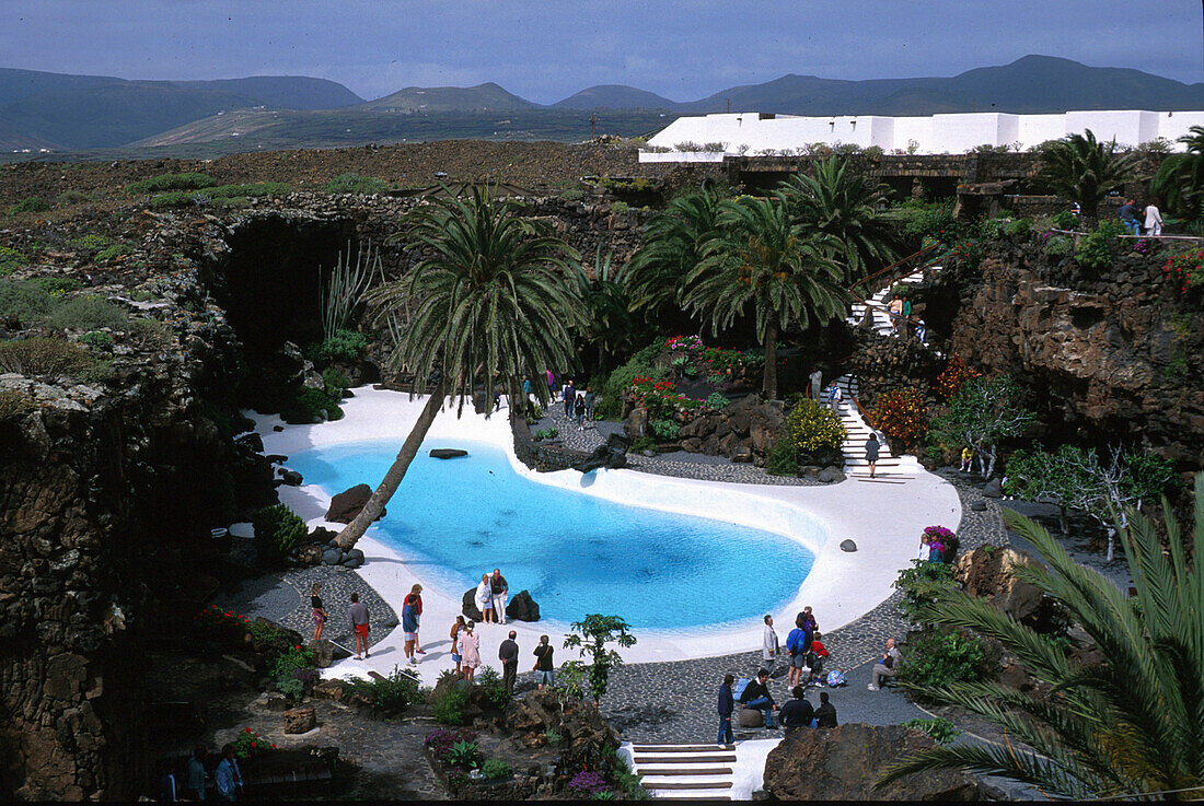 Jameos del Agua Lavahoehle, Architect César Manrique, Lanzarote, Canary Islands, Spain