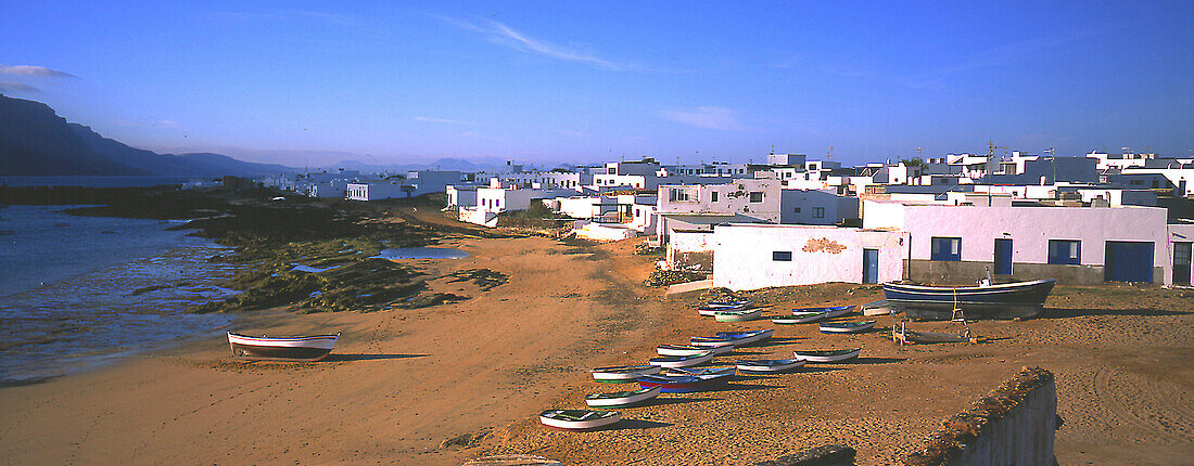 Fischerboote, Caleta del Sebo, La Graciosa Kanarische Inseln, Spanien, near Lanzarote