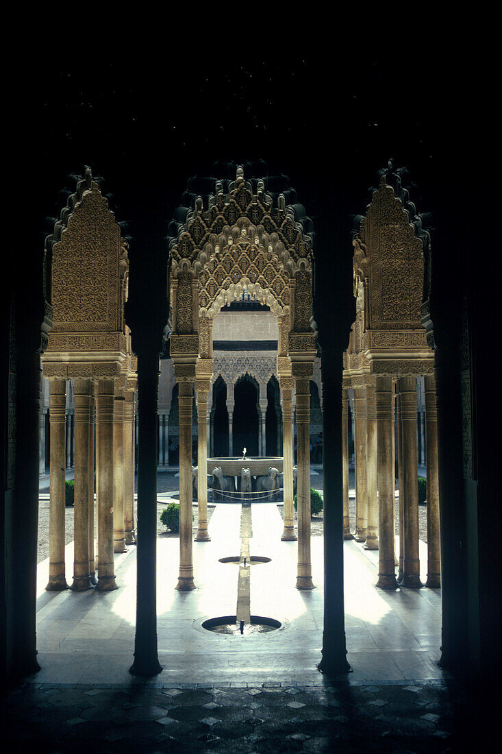 Löwenhof, Alhambra, Granada, Andalusien, Spanien