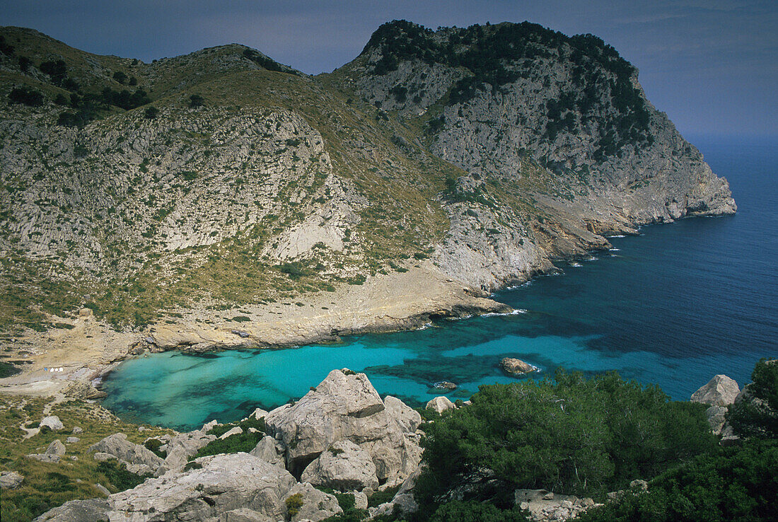 Cala Figuera, Cabo Fomentor, Mallorca, Balearen Spanien, Europa