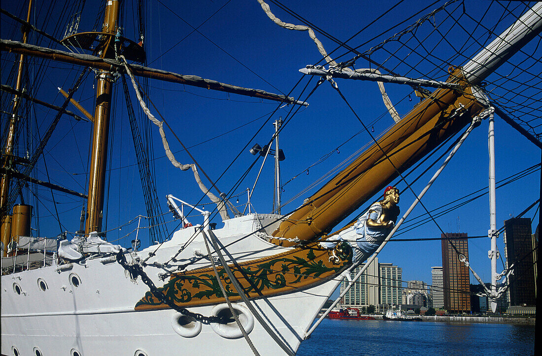 Fregatte von 1899, Museumsschiff, Hafen, Rio de la Plata Buenos Aires, Argentinien
