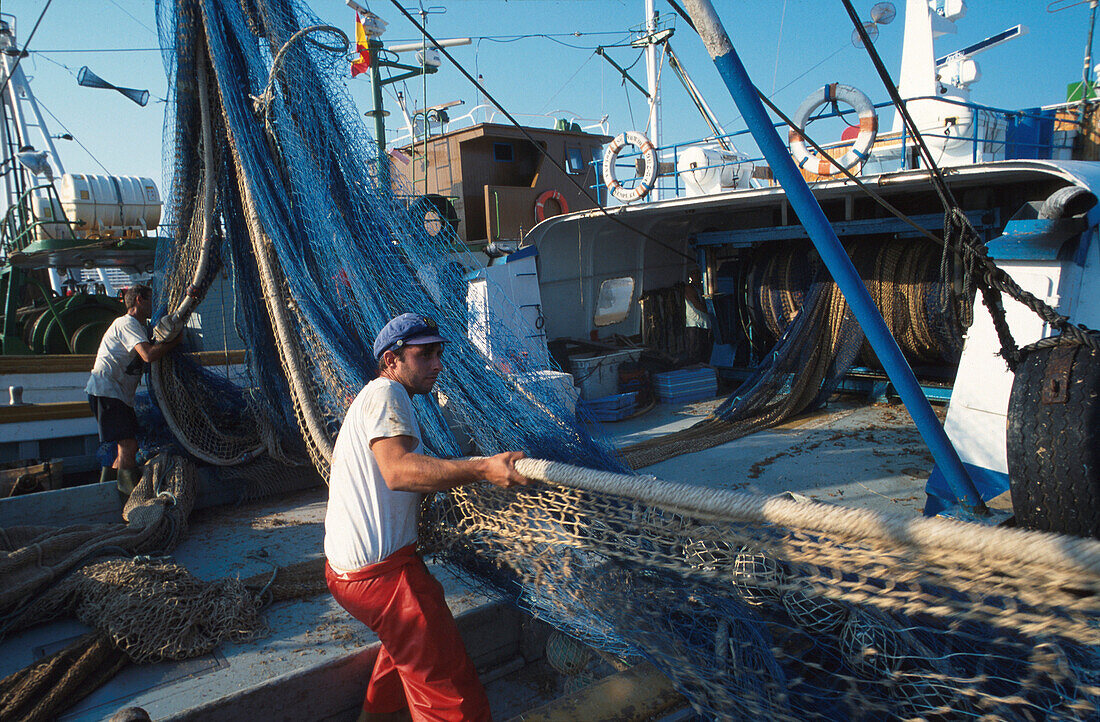 Fischerhafen, Santa Pola, Provinz Alicante, Com. Valenciana, Spanien, Europa