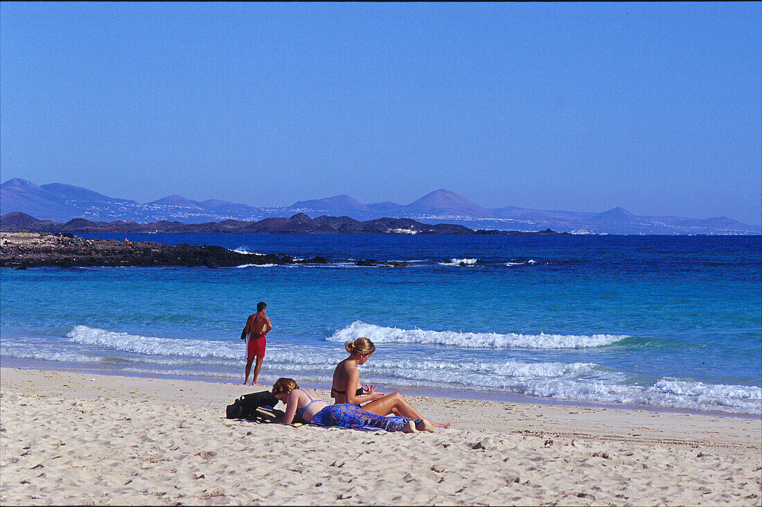 Strand bei Corralejo, Fuerteventura, Kanarische Inseln, Spanien Europa