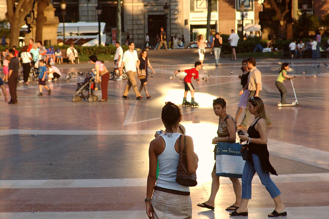 Placa catalunya, barcelona, spain