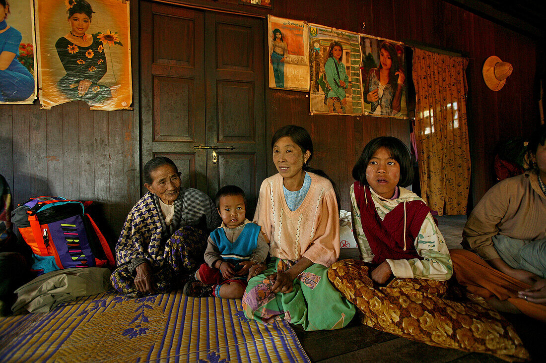 Four generations in one house, Burma, Myanmar