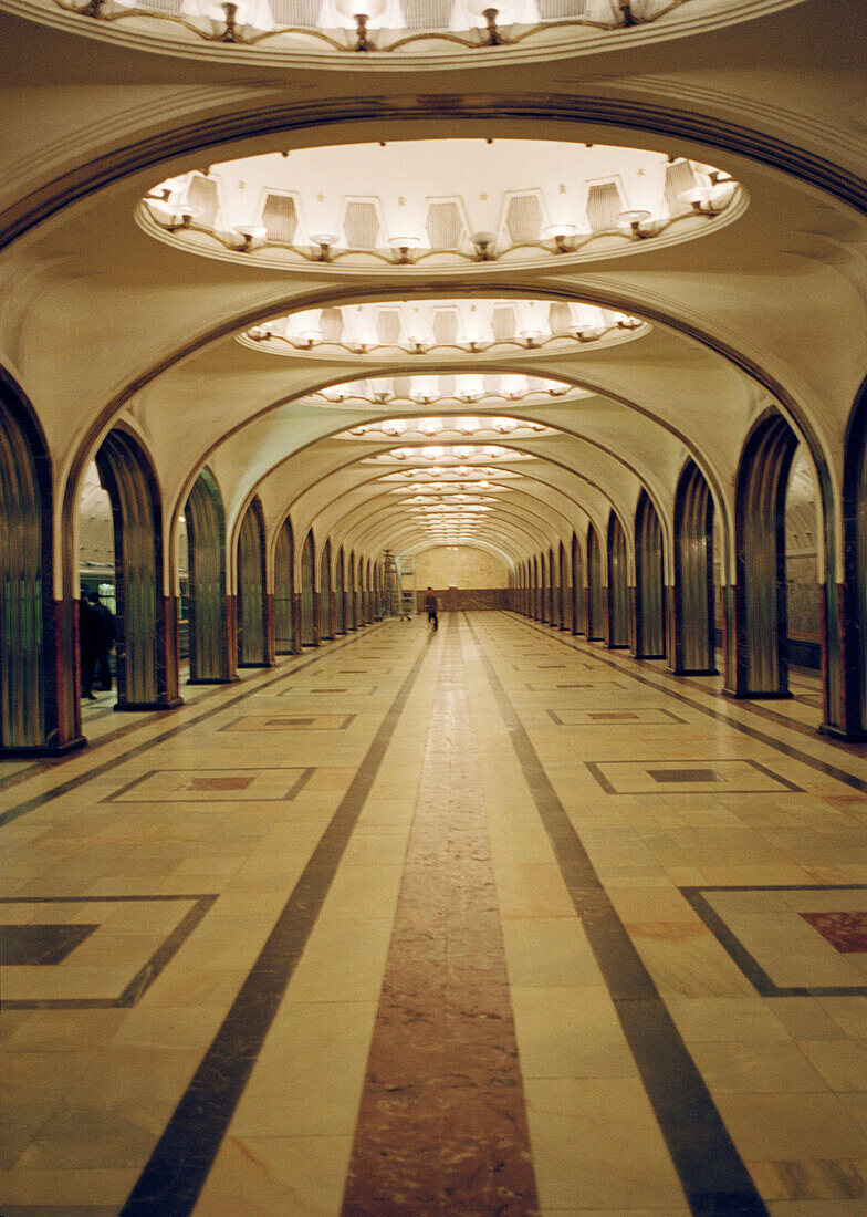 Mayakovskaya underground station, Moscow, Russia