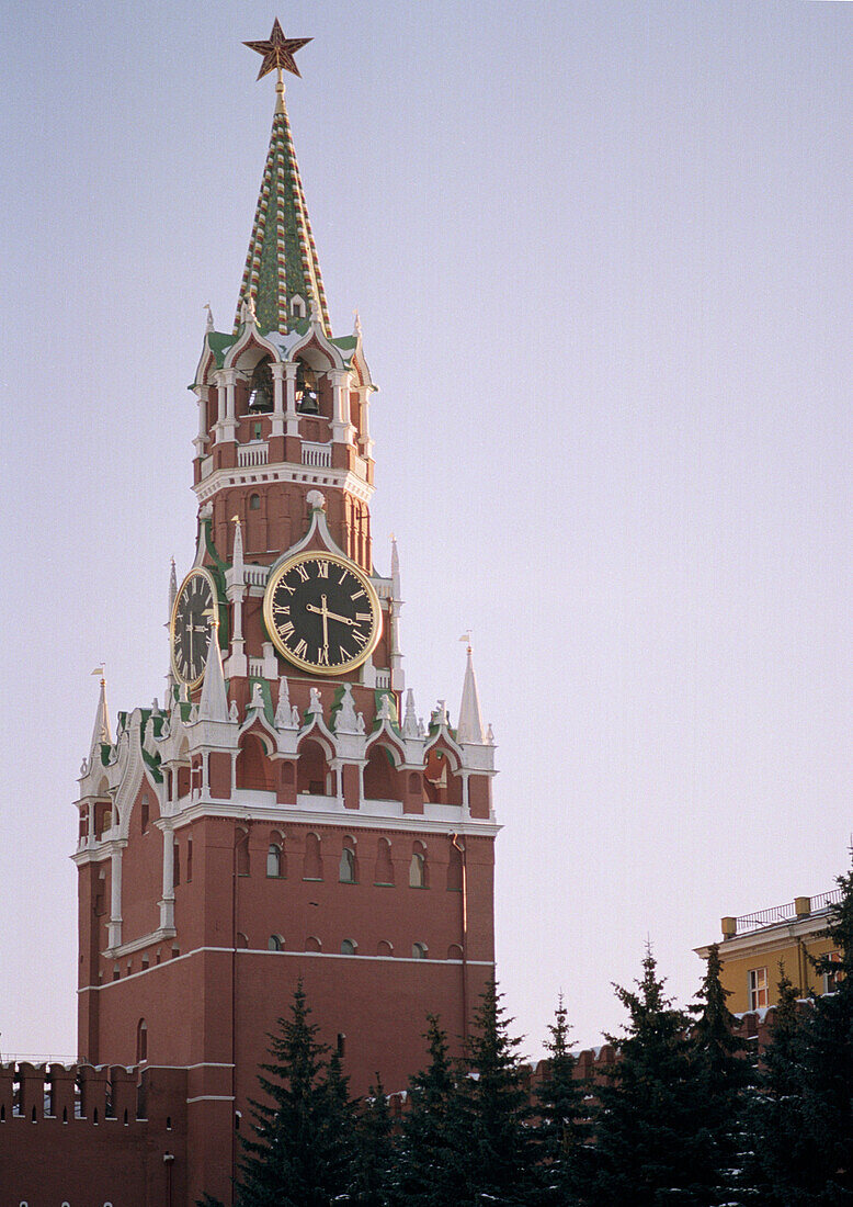 Bell tower of the Kremlin, Red Square, Moscow, Russia