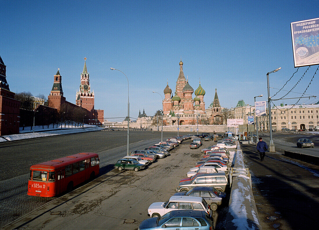 Blick auf Rotem Platz, Moskau, Russland