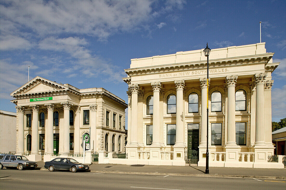 Historical buildings in the town of Oamaru, South Island, New Zealand, Oceania