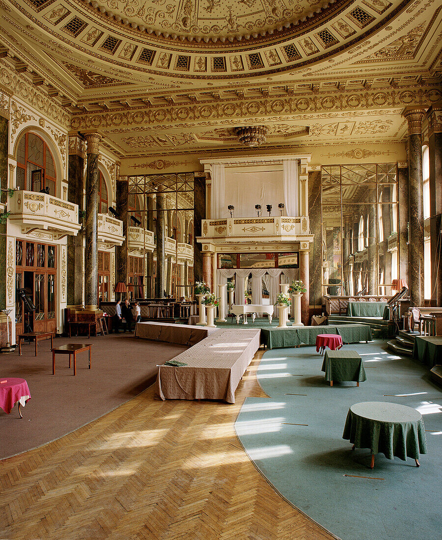 Interior of restaurant Yar, Moscow, Russia