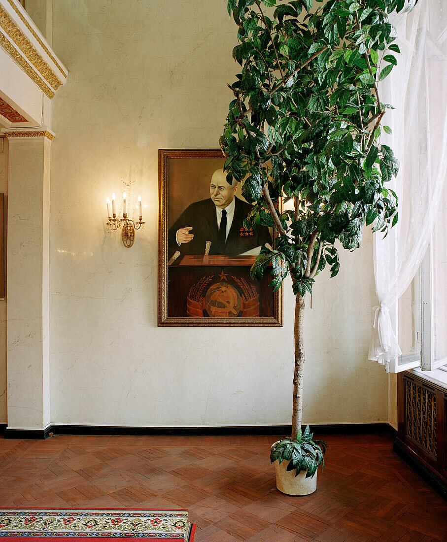 Portrait of Nikita Khrushchev, Hotel Sovetsky, Moscow, Russia