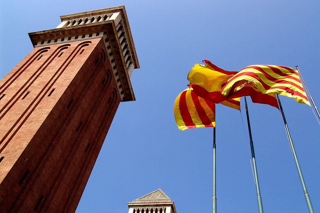 Torres Venicianes, Plaza Espanya, Barcelona, Spanien