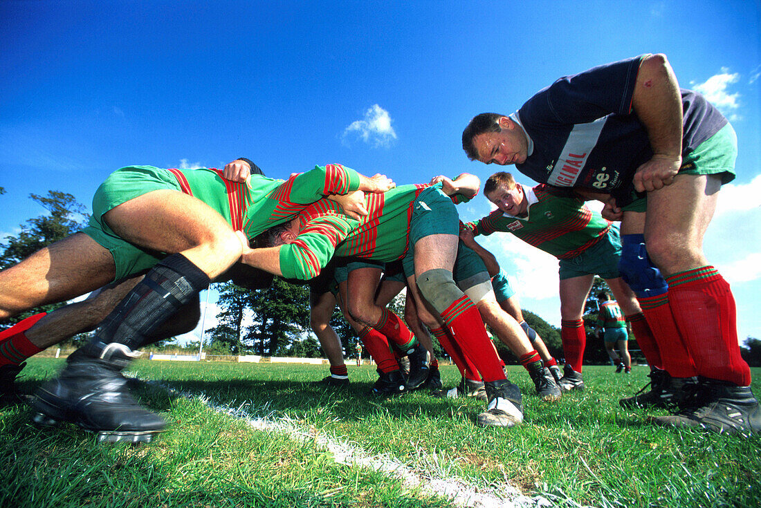 Rugby match, Pwllheli, Anglesey, Wales, Great Britain
