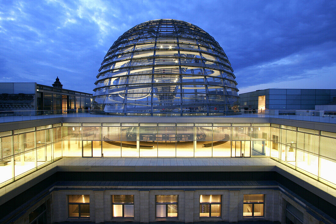 Glass dome of the Reichstag, Berlin, Germany