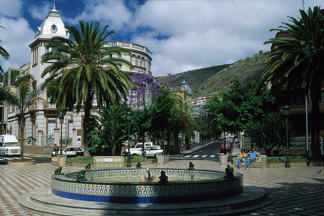 Plaza 25 de Julio, Springbrunnen, Santa Cruz de Tenerife, Teneriffa Kanarische Inseln, Spanien