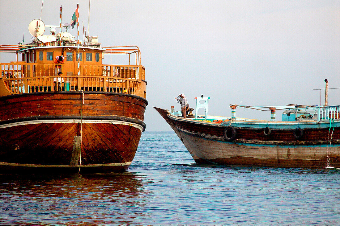 Dhows in the arabian Gulf, Dubai, United Arab Emirates, UAE