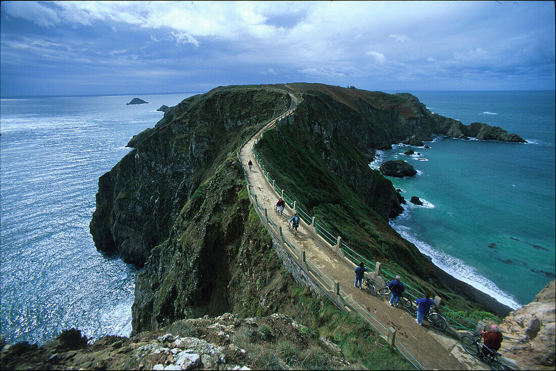 La Coupeé, Verbindung zwischen Little Sark und Sark, Sark, Kanalinseln, Großbritannien