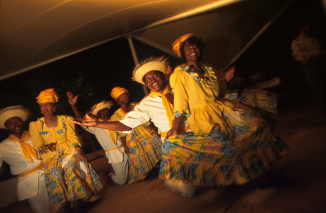Local people dancing, Bonaire, ABC Islands, Netherlands Antilles, Antilles, Caribbean