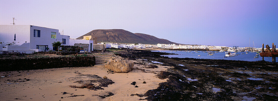 Port, Caleta del Sebo, La Graciosa, little Island beside Lanzarote, Canary Islands, Atlantic Ocean, Spain