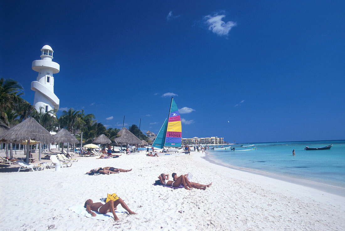 Strand, Playa del Carmen, Quintana Roo, Yucatan, Mexiko