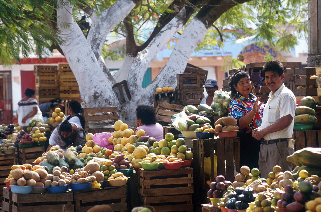 Markt, Oxkutzcab, Yucatan, Mexiko
