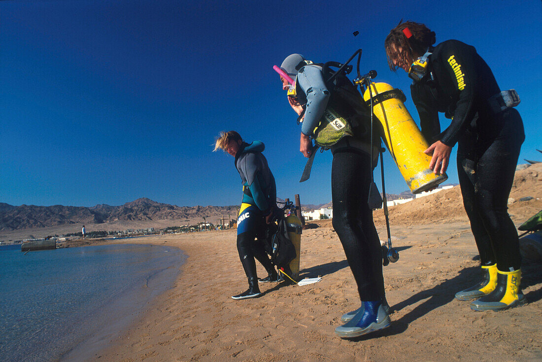 Tauchunterricht, Dahab, Sinai Ägypten