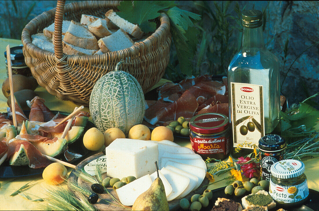 Tuscan specialities, Food, Tuscany, Italy, Europe